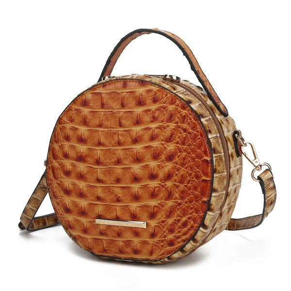 MKF Ynnari Croc-Embossed Crossbody Bag