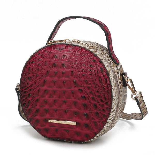 MKF Ynnari Croc-Embossed Crossbody Bag