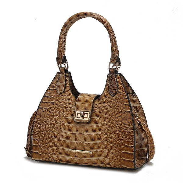 MKF Ava Faux Crocodile-Embossed Tote Bag