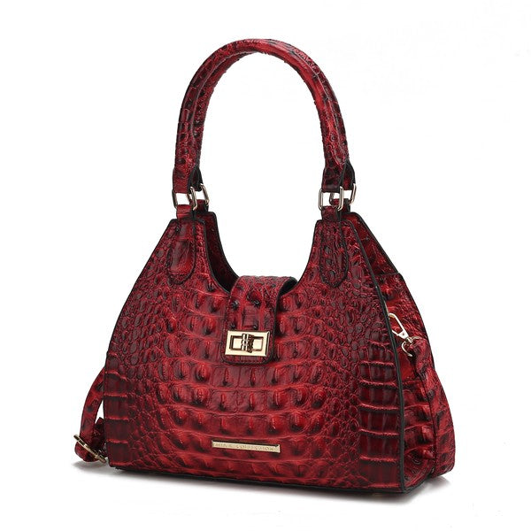 MKF Ava Faux Crocodile-Embossed Tote Bag
