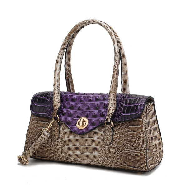 MKF Liviana Croc-Embossed Shoulder Bag