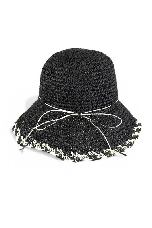 Crochet Straw Bucket Hat