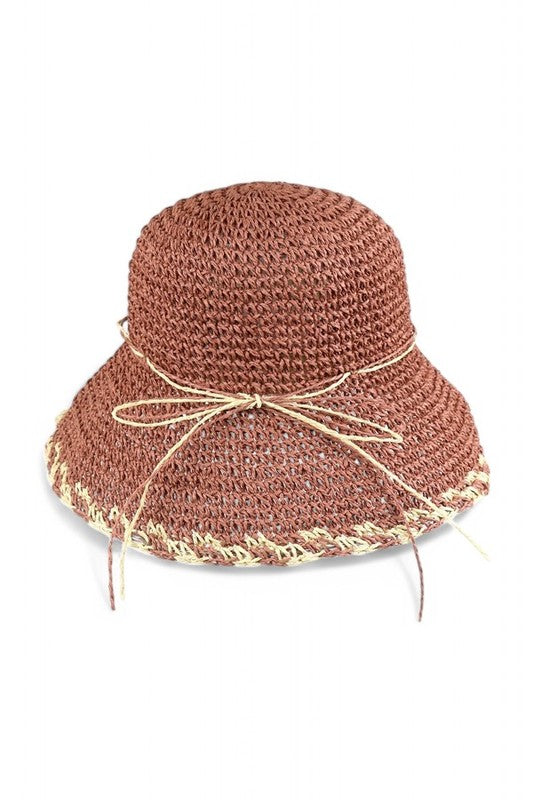 Crochet Straw Bucket Hat