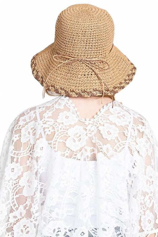 Crochet Straw Bucket Hat