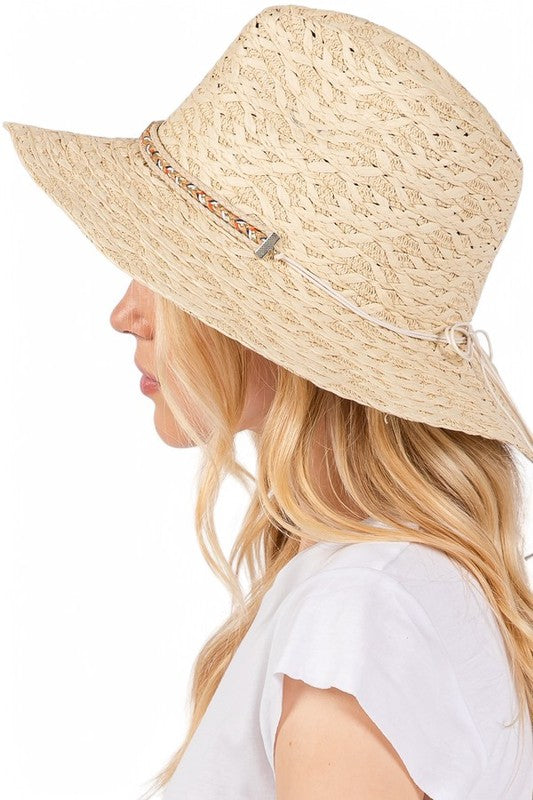 Braided Hatband Straw Sun Hat