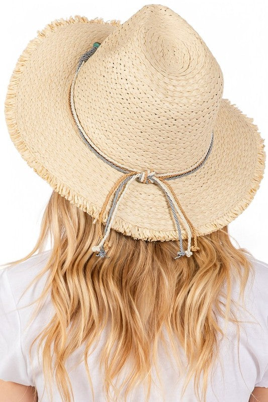 Starfish Charm Hatband Straw Sun Hat