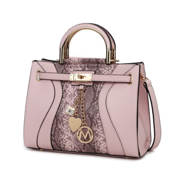 Cassia vegan Leather Satchel Bag