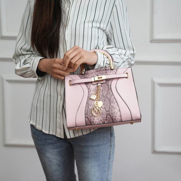 Cassia vegan Leather Satchel Bag