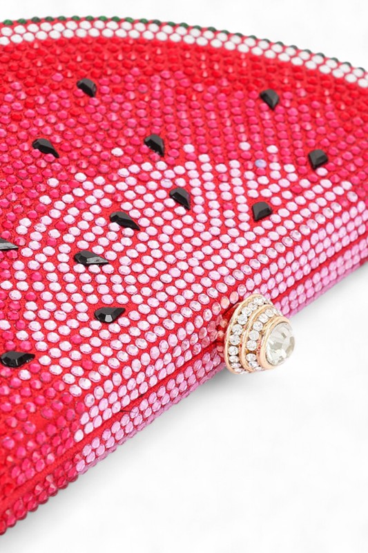 Rhinestone Iconic Fruit Slice Box Clutch
