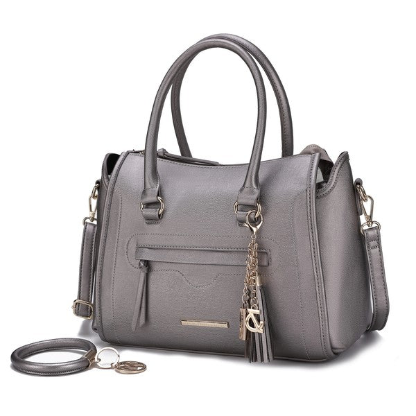 Valeria Satchel with Keyring by Mia K