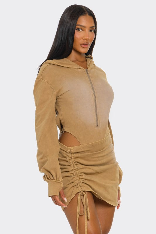 Sandstorm Flex 2-Piece Hoodie Bodysuit Set
