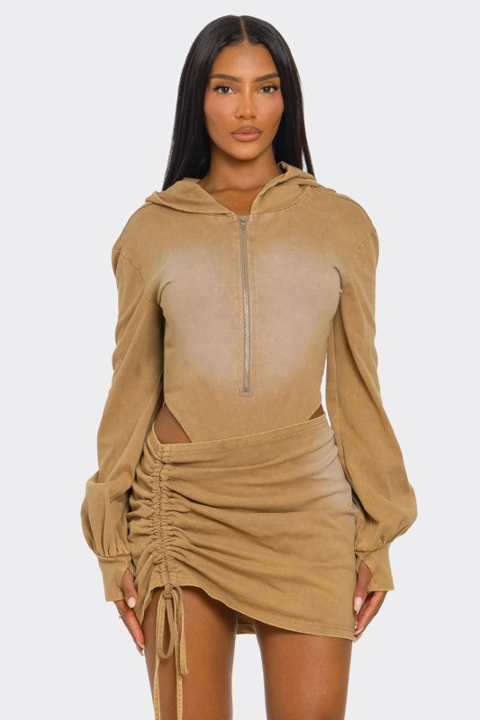 Sandstorm Flex 2-Piece Hoodie Bodysuit Set