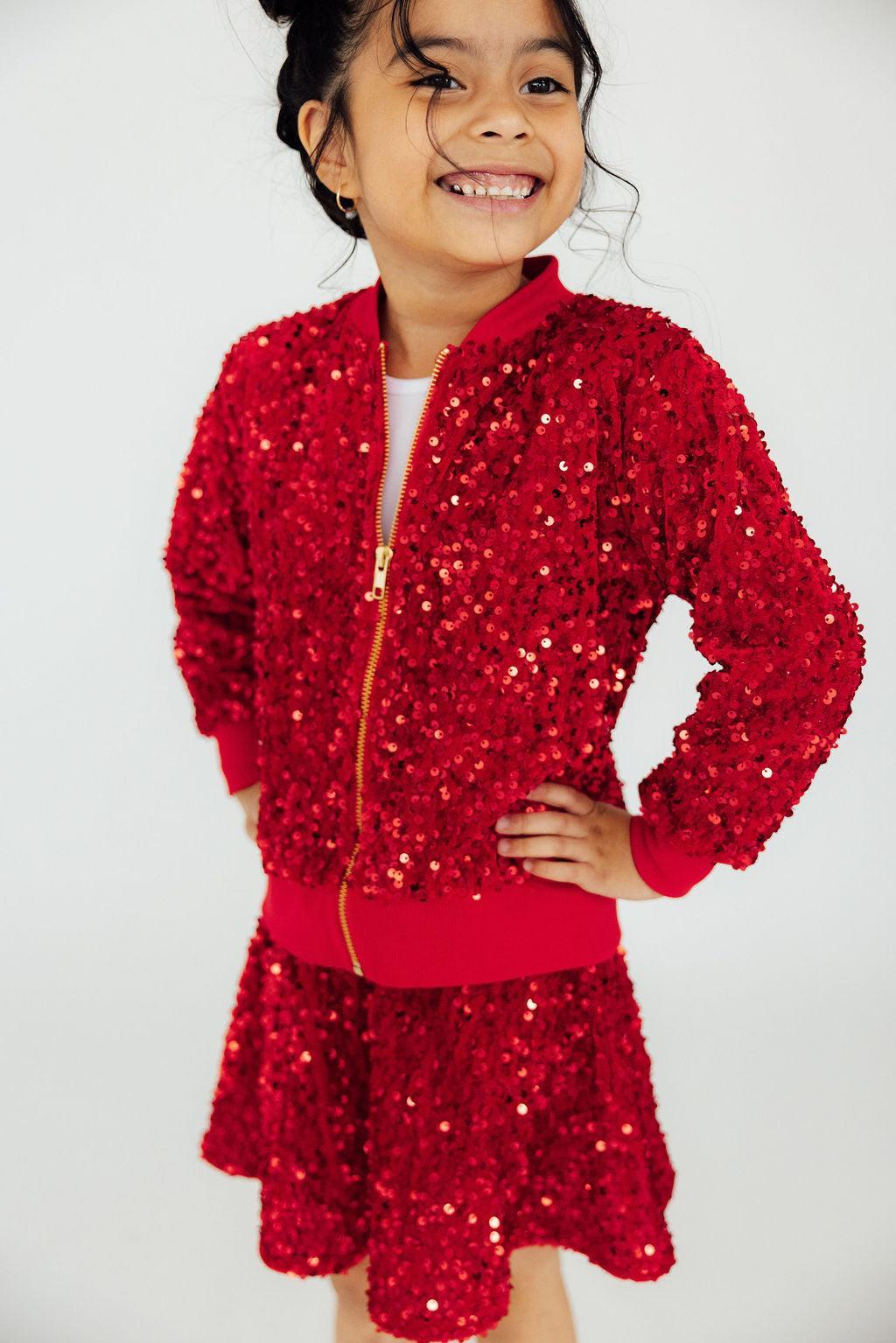 Red Velvet Sequin Jacket
