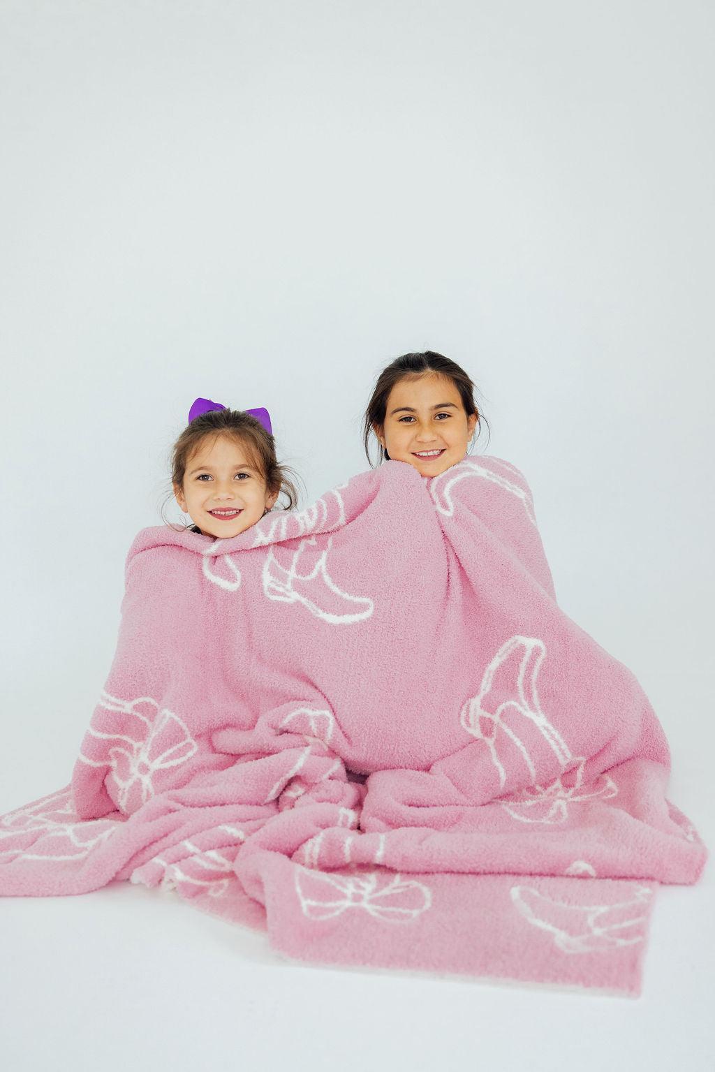Light Pink Cowgirl Cozy Blanket