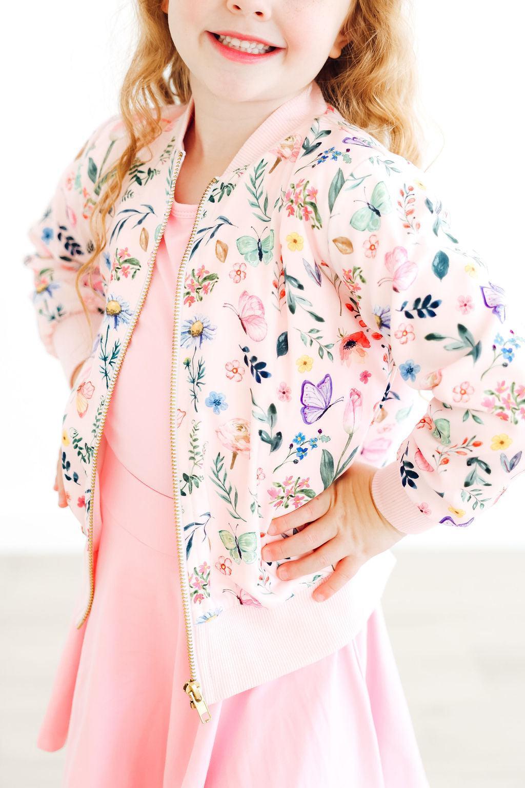 Butterfly Meadows Satin Jacket