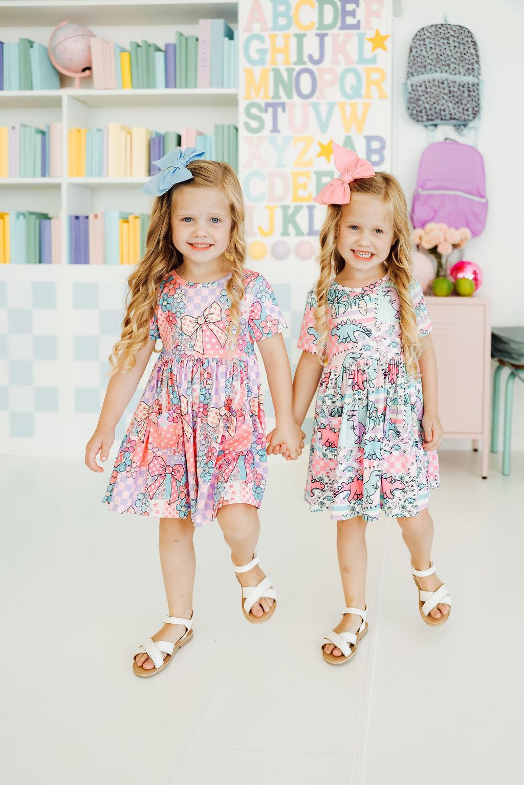 Patchwork Princess S/S Pocket Twirl Dress