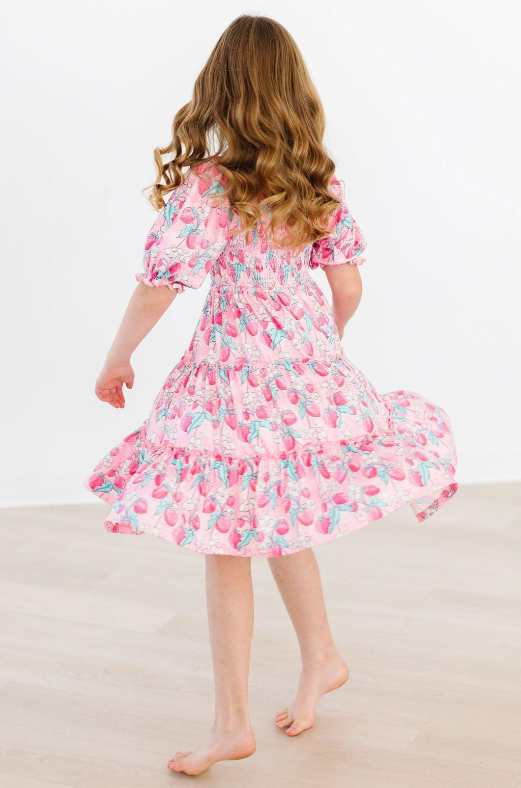 SALE Strawberry Shortcake Smocked Ruffle Dress