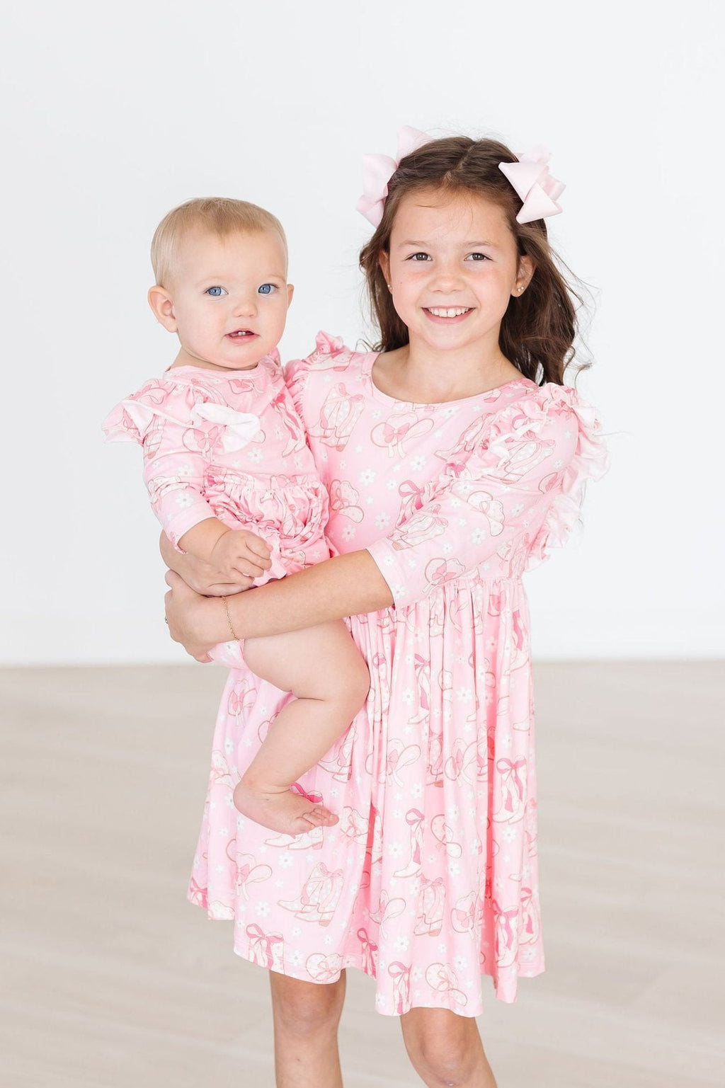 Howdy 3/4 Sleeve Flutter Twirl Bodysuit