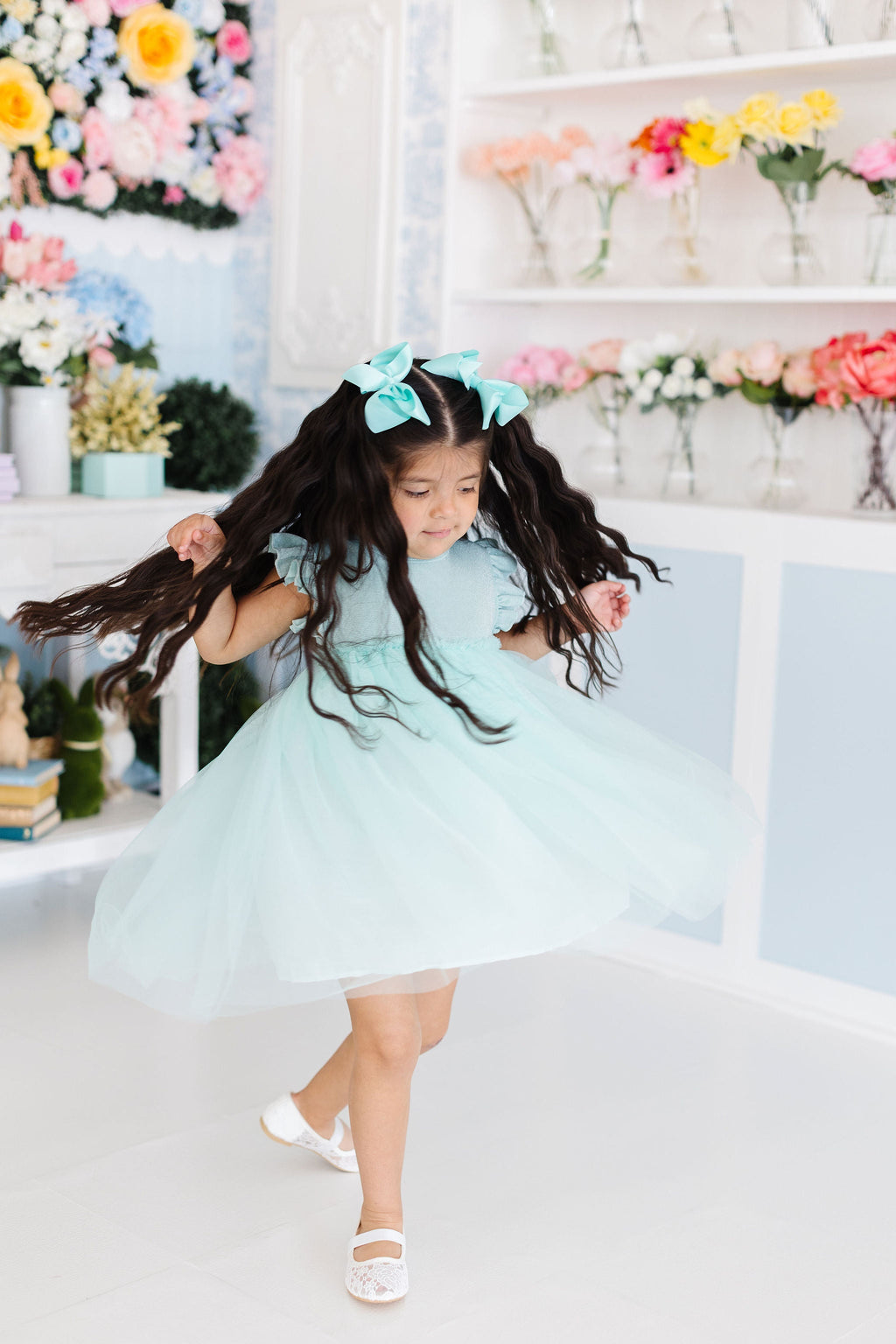 Sage Shimmer Tutu Dress