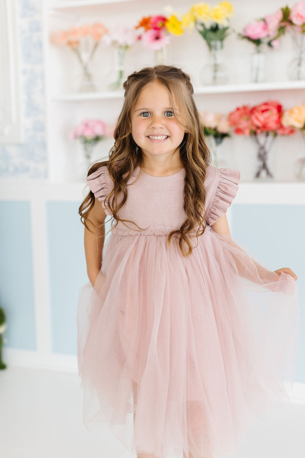 Dusty Pink Shimmer Tutu Dress