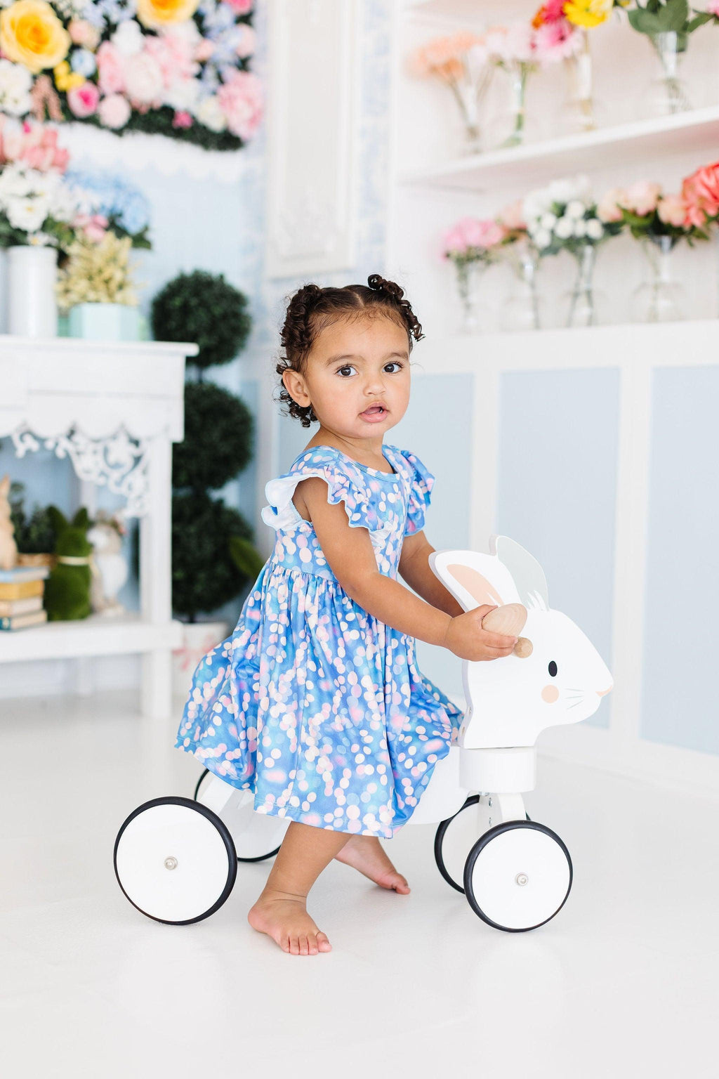 Shimmer & Shine Flutter Sleeve Twirl Dress