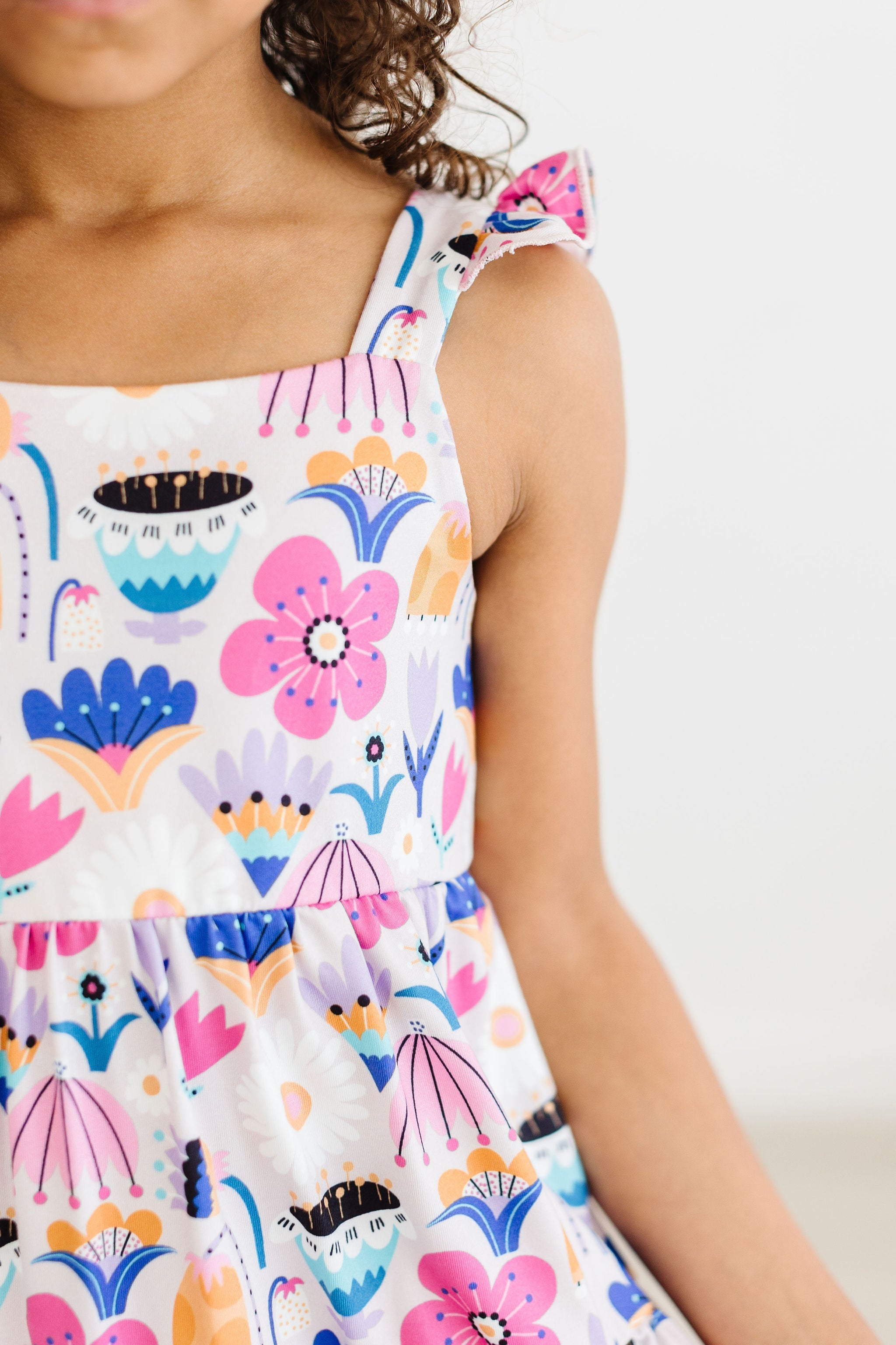 Tulip Blooms Ruffle Maxi Dress