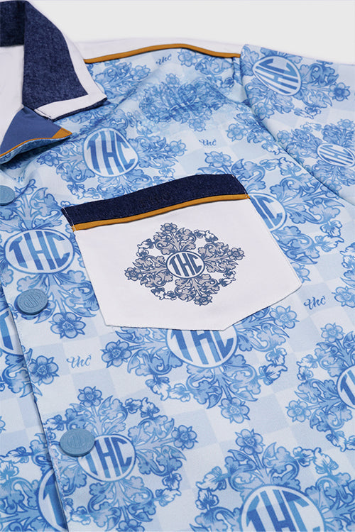 Baroque Pattern Oversized Shirt