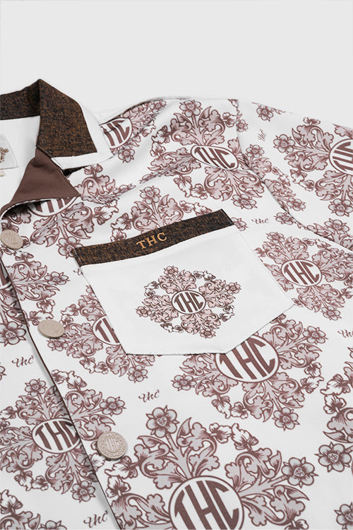 Baroque Pattern Oversized Shirt