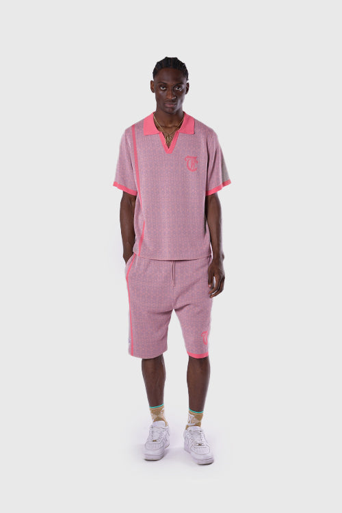 Racket Club Buttonless Crochet Polo