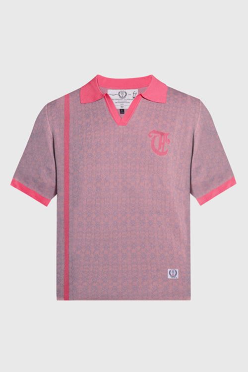 Racket Club Buttonless Crochet Polo