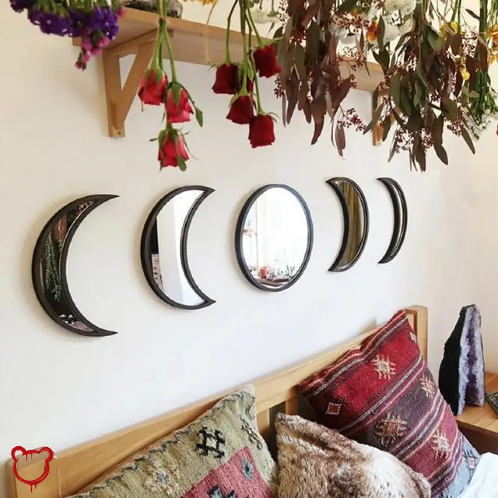 5pc Moon Wall Mirror Set