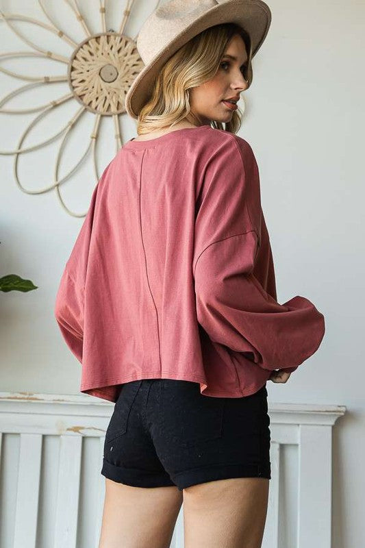 “Just, Smile.” Crop Top