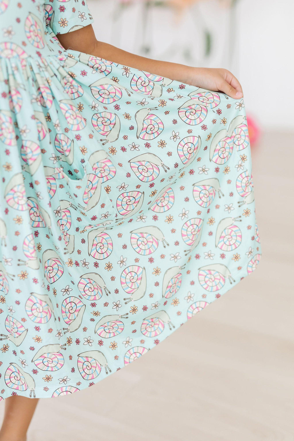 SALE Spring Snails S/S Pocket Twirl Dress