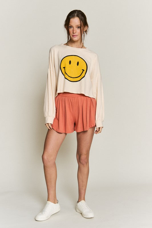 “Just, Smile.” Crop Top
