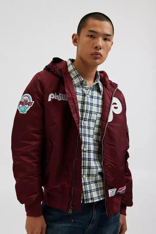 New Era X Alpha Industries MLB Philadelphia Phillies Varsity Jacket Clanton Jacket