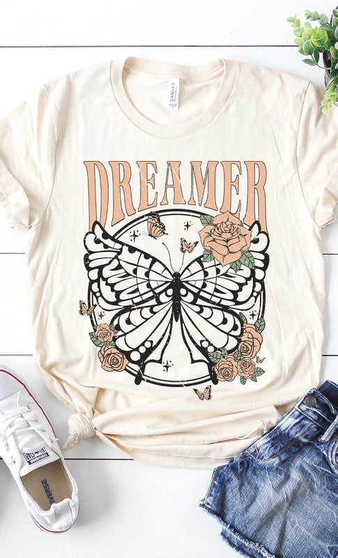 Retro Dreamer Butterfly Graphic Tee