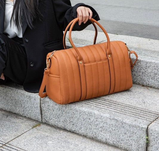 “Luana” Quilted Duffle Bag