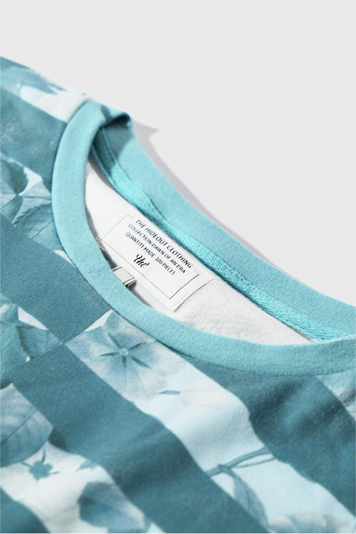 Flower Era Striped Pullover Crewneck