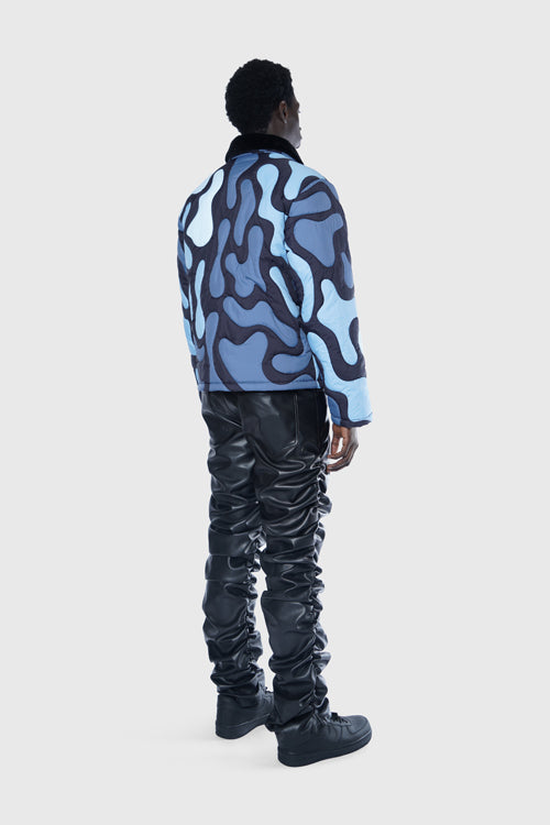 Camouflage Shearling Puffer Jacket