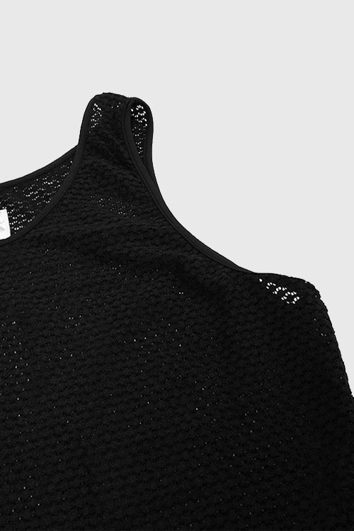 Lavender Mesh Ganzie String Vest