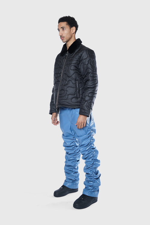 Camouflage Shearling Puffer Jacket