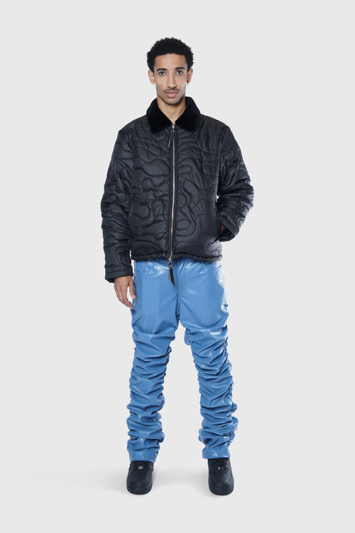 Camouflage Shearling Puffer Jacket