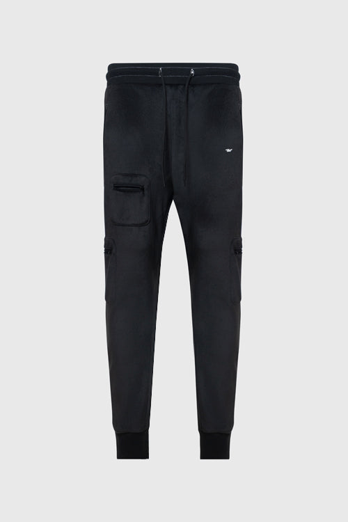 Metal Logo Velour Flared Sweatpants