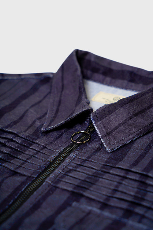 Racket Club Terry Cloth Cabana Short-Sleeve Zip-up Shirt