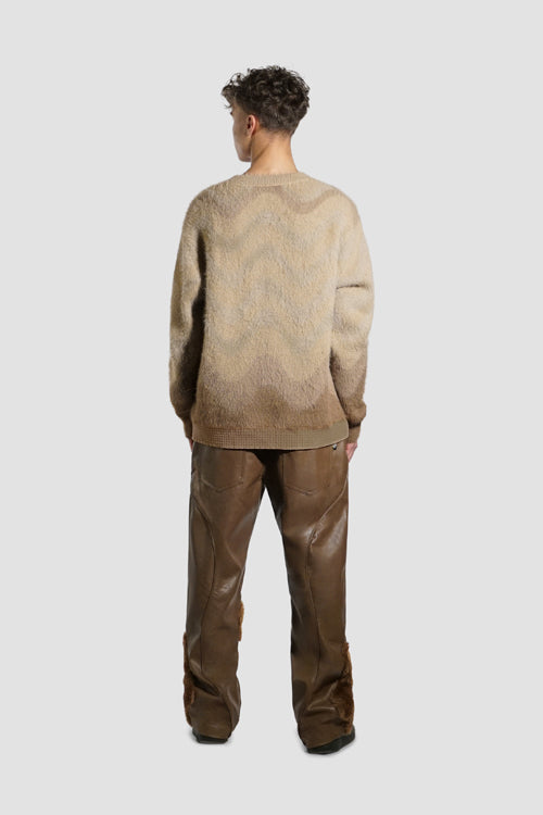 Mohair Knit Crewneck Sweater