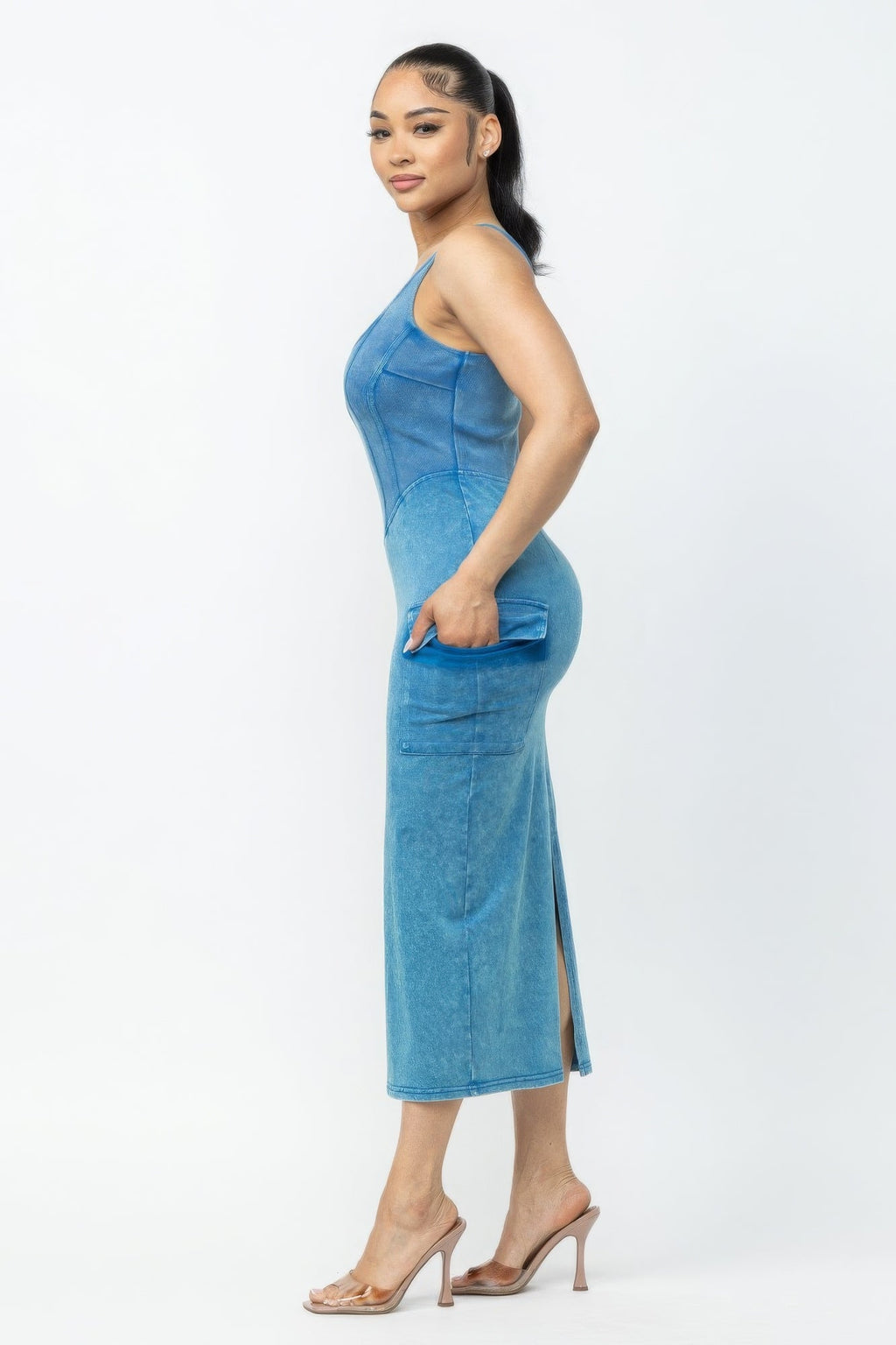 “Suzanne” Cargo Midi Dress
