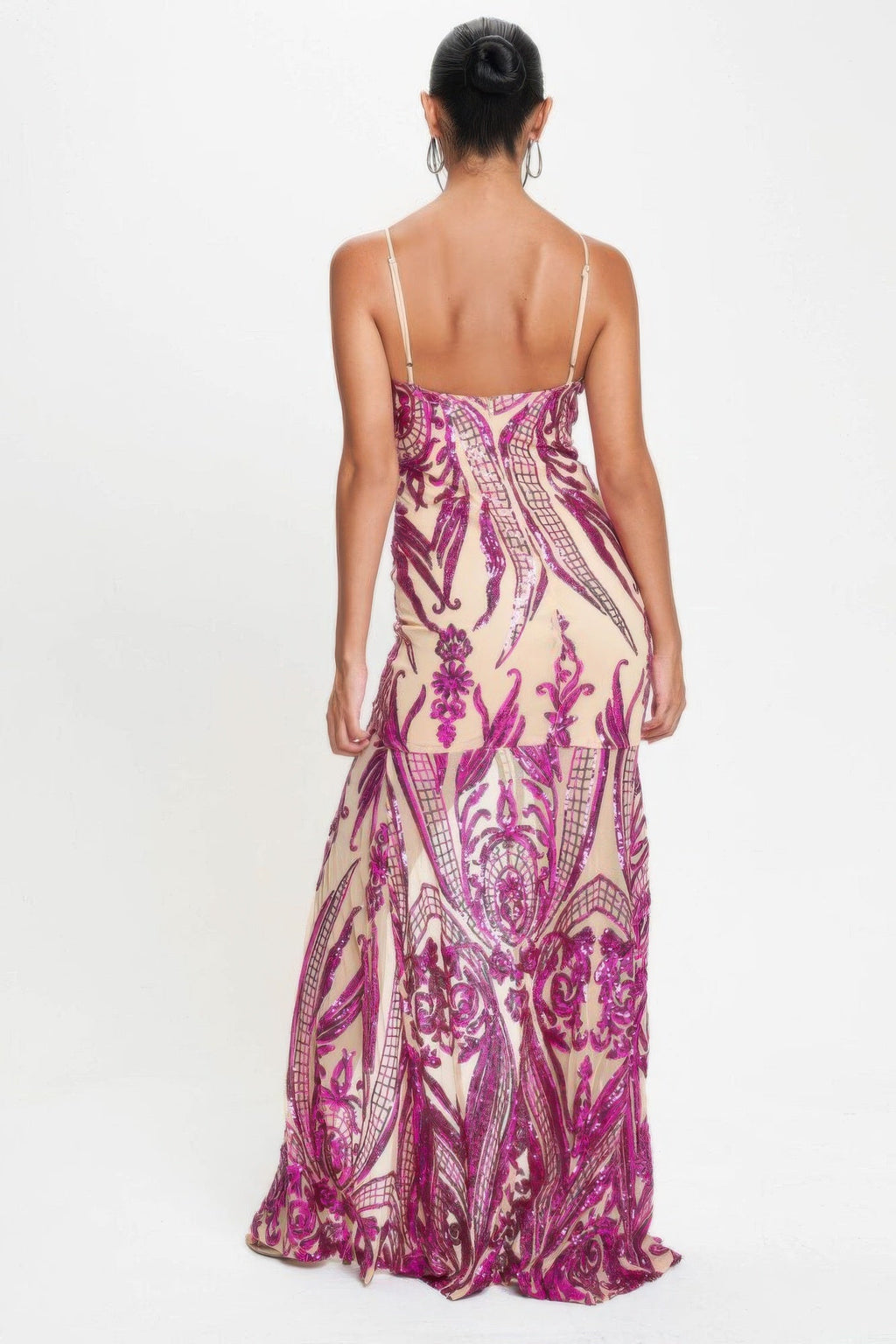 Art Deco Sequins Maxi Dress