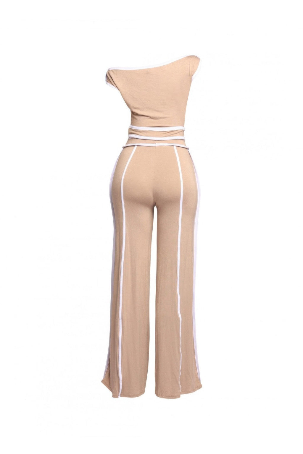 Color Contrast Detailed Off Shoulder Set