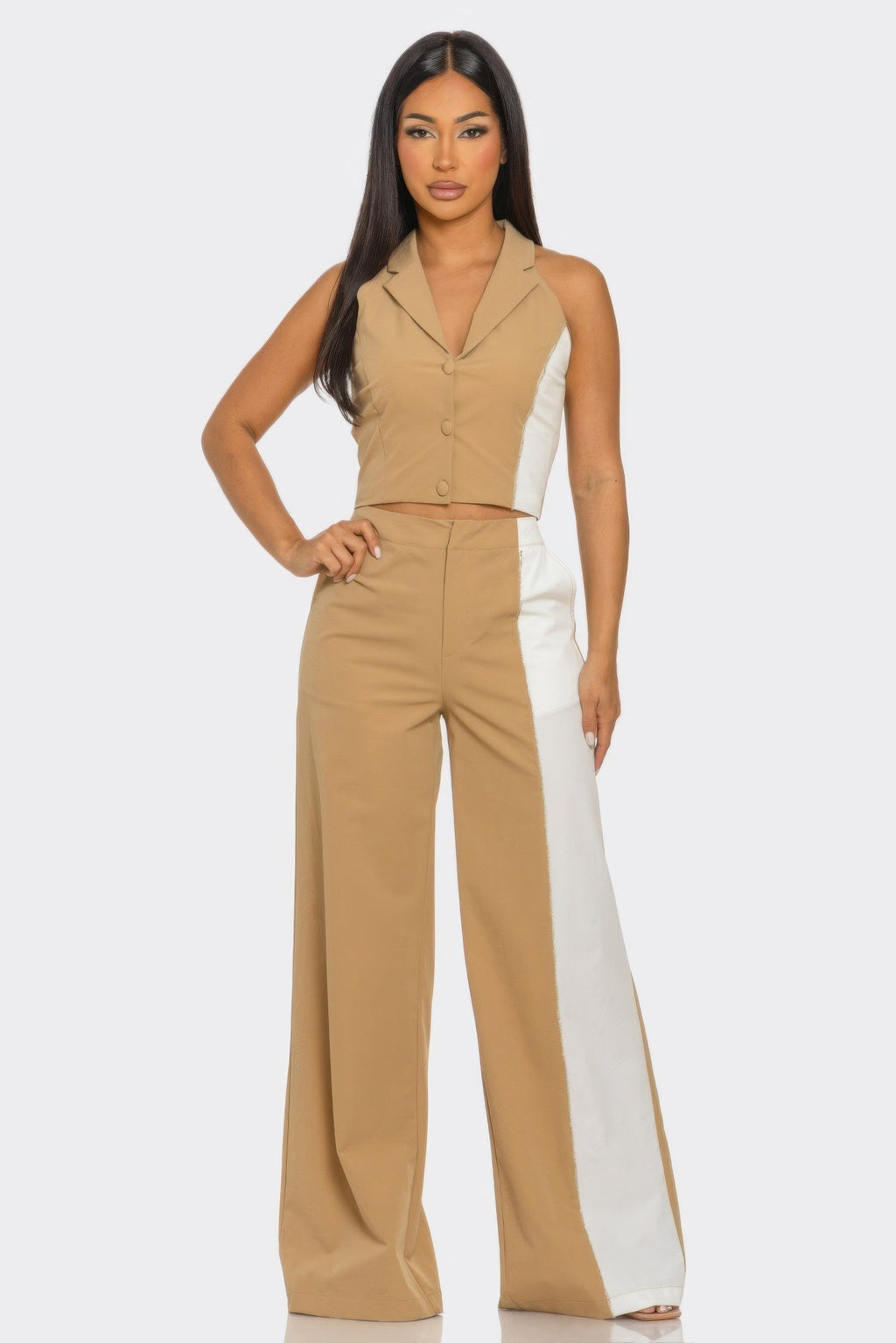 2 Pcs Color Block Set