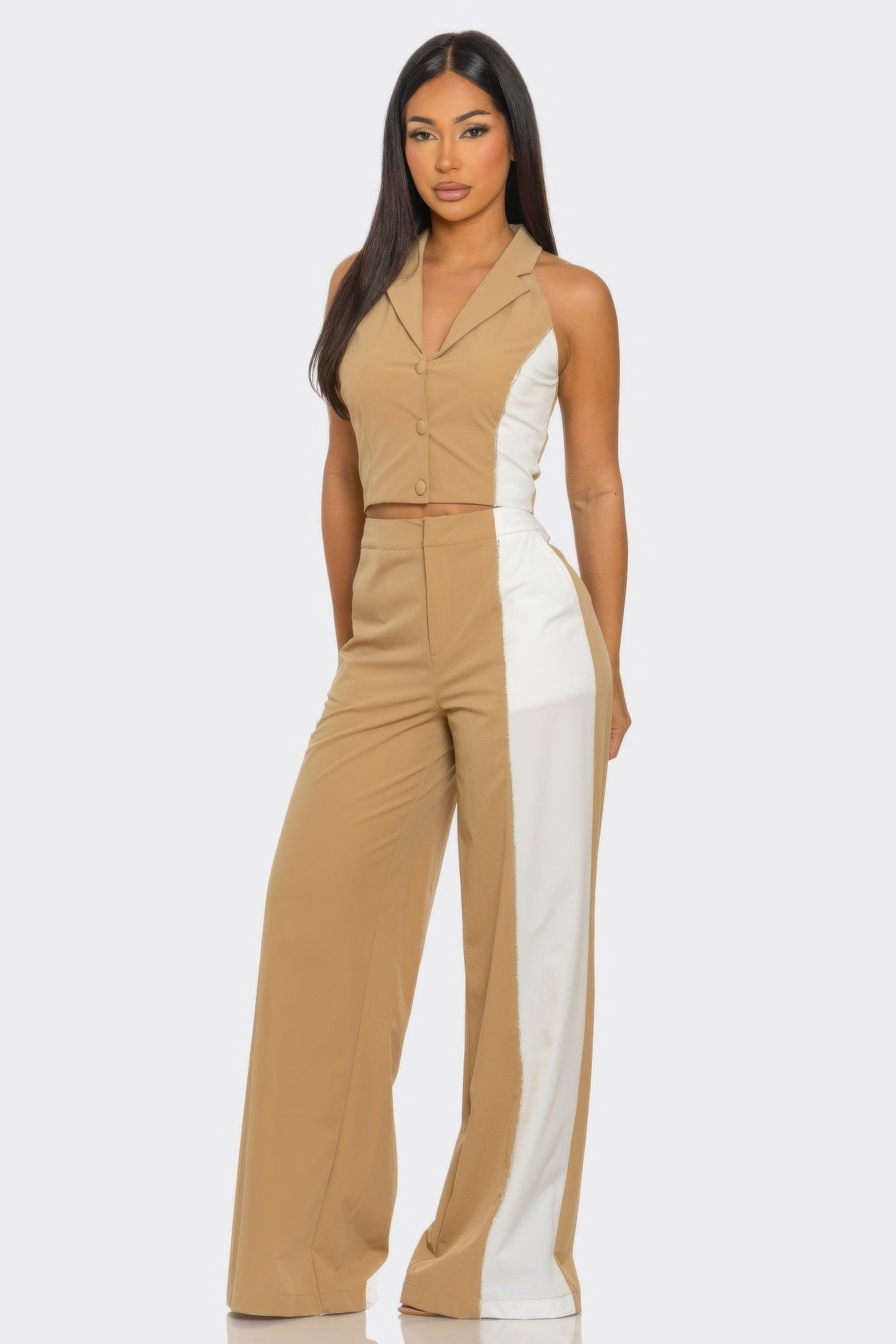 2 Pcs Color Block Set